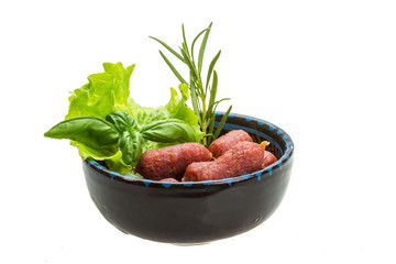 Salami sausages
