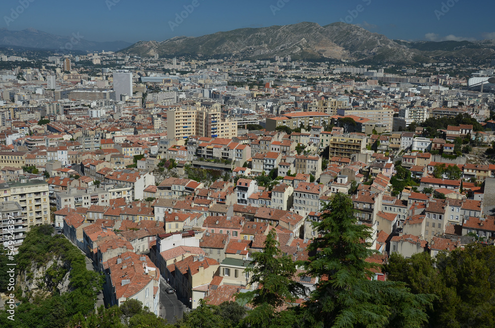 Canvas Prints Panoramic view of Marseille