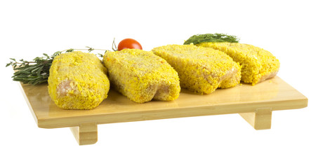 Frozen chicken cutlets