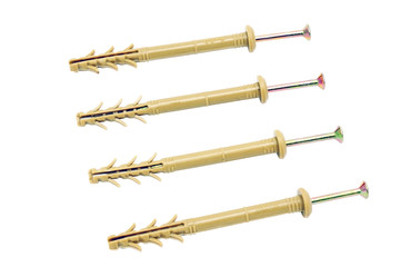 Long plastic plugs with screws