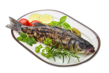 Roasted seabass