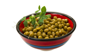 Marinated green peas