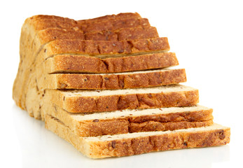 Toast bread, isolated on white