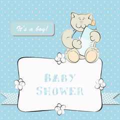 Baby Shower Invitation with Dot Background