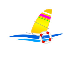 sailboat icon vector illustration