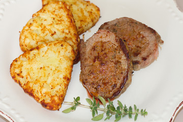 pavé et röstis