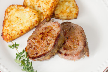 pavé et röstis