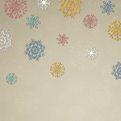 Vector Winter Background with Snowflakes