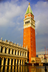 Bell Tower at St. Mark's Square in Venice