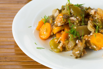 eggplant stewed with vegetables