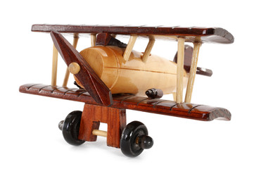 Wooden vintage plane toy