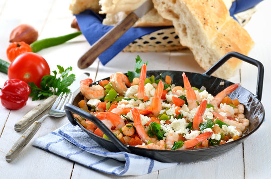 Griechisches Garnelen-Saganaki