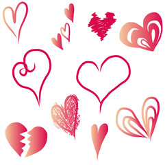シンプルベクターアートセット/ハートマーク