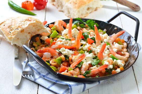 Griechisches Garnelen-Saganaki