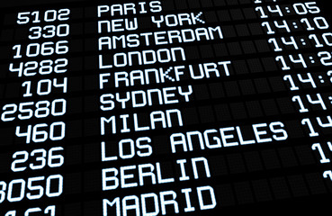 International Airport Board Display