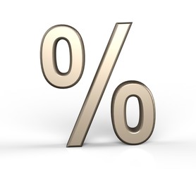 Bussines symbols. 3D percentage