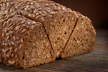 Rye bread with sunflower seeds