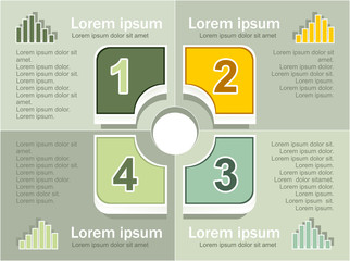 Infographics elements olive background