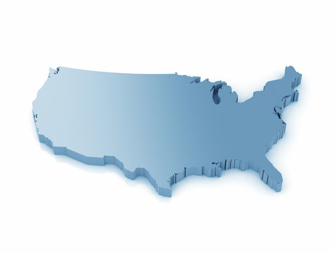 3d map of united states of america
