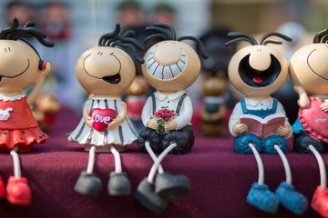 Fototapeta premium Little funny dolls, Hangzhou