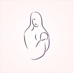 mother and baby icon