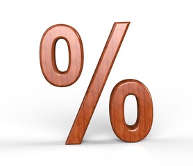 Bussines symbols. 3D wood percentage