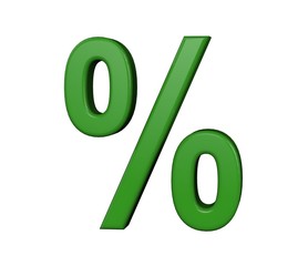 Bussines symbols. 3D percentage