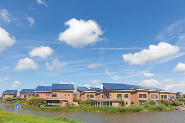 Fototapeta premium New family homes with solar panels