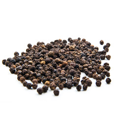Black pepper  isolated on the white background