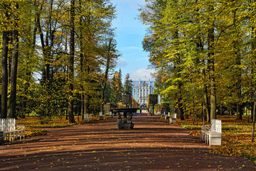 The Hermitage  pavilion in Catherine park in Pushkin