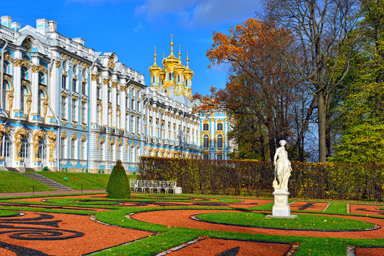 Catherine palace and park in Pushkin.