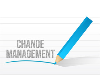 change management written over a notepad paper