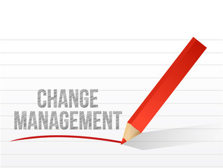 change management written over a notepad paper
