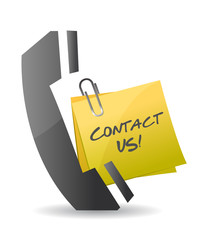 contact us phone illustration design