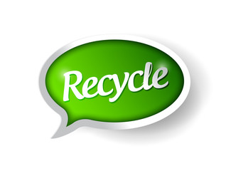 recycle message illustration design