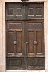 Old wooden door