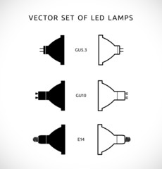 Vector set of led lapms
