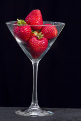 Serving Strawberries Champagne Glass