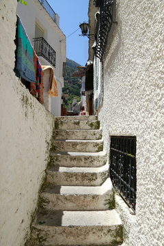 calle con escaleras, Andaluc&iacute;a, Espa&ntilde;a