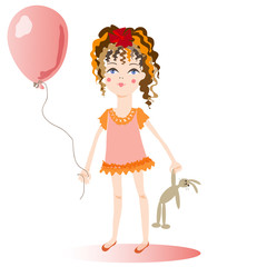 The girl with a balloon.