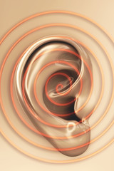 Ohr - schall - 3D Render