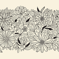 Fototapeta premium Seamless floral ornament.