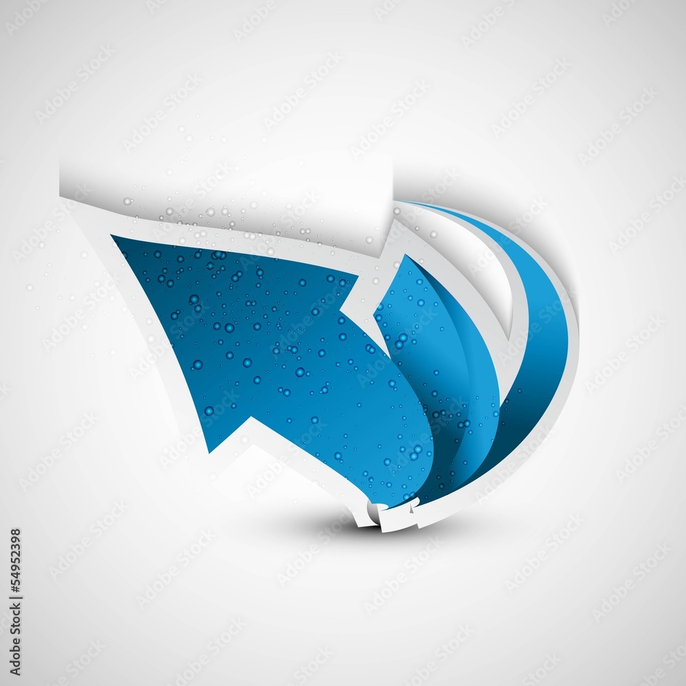 Canvas Prints shiny blue colorful arrow background vector