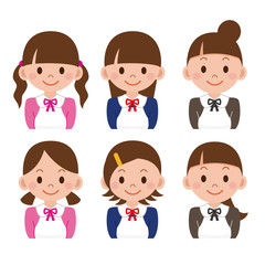 女性 髪型 メイド セット