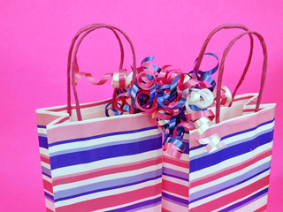 Gift bags with ribbons