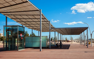 Entrance of Metro station Gorg. Barcelona
