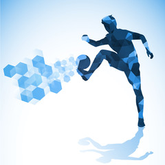 soccer abstract blue