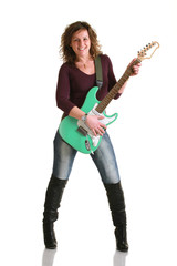 Fototapeta premium girl with guitar