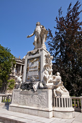 Monument for Wolfgang Amadeus Mozart. Vienna, Austria