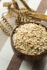 Oat flakes in bowl